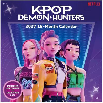 Pyramid Kalender, KPop Demon Hunters (2027) Calendrier Mural Carré 30 x 30 cm Pyramid Kalender, KPop Demon Hunters (2027) Calendrier Mural Carré 30 x 30 cm