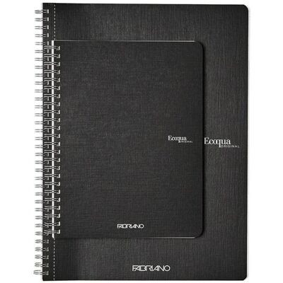 Fabriano, Heft + Block, Heft EcoQua spiralgebunden liniert Nero (A4, Liniert, Weicher Einband) Fabriano, Heft + Block, Heft EcoQua spiralgebunden liniert Nero (A4, Liniert, Weicher Einband)