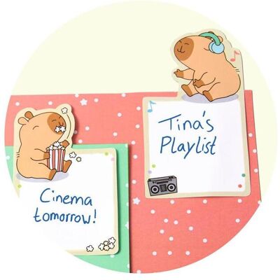 Trendhaus, Haftnotiz, Notizblock Capybara Happy Life (100 x 60 mm) Trendhaus, Haftnotiz, Notizblock Capybara Happy Life (100 x 60 mm)
