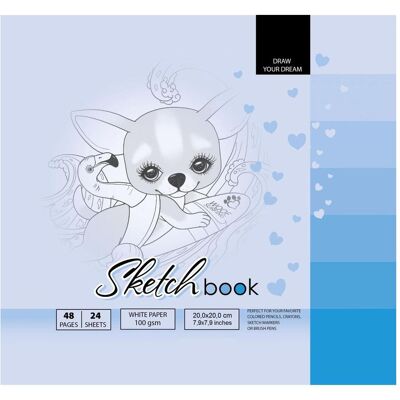 Fresh, Heft + Block, Skizzenbuch 200x200/48K 100g TW (A5, Blanko) Fresh, Heft + Block, Skizzenbuch 200x200/48K 100g TW (A5, Blanko)