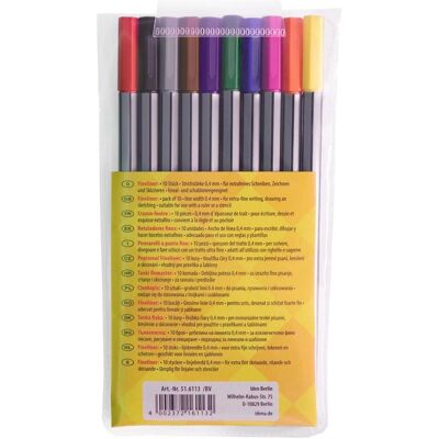 Idena, Schreibstifte, Fineliner 10 Stück 10 Farben (10x) Idena, Schreibstifte, Fineliner 10 Stück 10 Farben (10x)