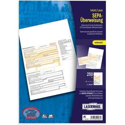 Sigel, Formular, Laserware Bankformulare SEPA-Überweisung Bankneutral DIN A4 (250x) Sigel, Formular, Laserware Bankformulare SEPA-Überweisung Bankneutral DIN A4 (250x)