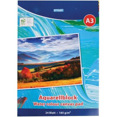 Stylex Aquarellpapier - 24 Blätter - Hochwertig Stylex Aquarellpapier - 24 Blätter - Hochwertig