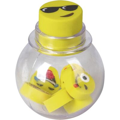 Brunnen, Korrekturmittel, Radiergummi-Set „Happy“ gelb, 9 Stück Brunnen, Korrekturmittel, Radiergummi-Set „Happy“ gelb, 9 Stück