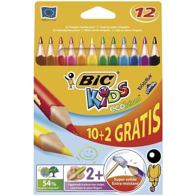 Bic, Malstifte, Kredki Kids ecolutions Evolution Triangle pude?ko 10+2 szt. 8871462 (12x) Bic, Malstifte, Kredki Kids ecolutions Evolution Triangle pude?ko 10+2 szt. 8871462 (12x)