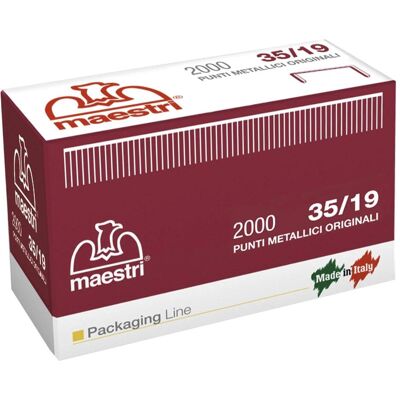 Romeo Maestri, Büroklammer, Box of 2000 staples 35/19 19 mm Copper RO-MA X romabox (2000x) Romeo Maestri, Büroklammer, Box of 2000 staples 35/19 19 mm Copper RO-MA X romabox (2000x)
