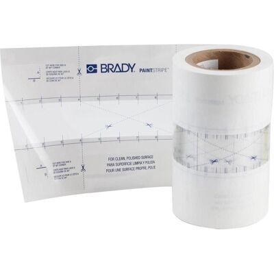 Brady, Klebeband, PaintStripe Schablone – Durchgehende Linie, Polypropylen, Transparent/Weiss, 50.80 mm x 30.50 (50.80 mm) Brady, Klebeband, PaintStripe Schablone – Durchgehende Linie, Polypropylen, Transparent/Weiss, 50.80 mm x 30.50 (50.80 mm)