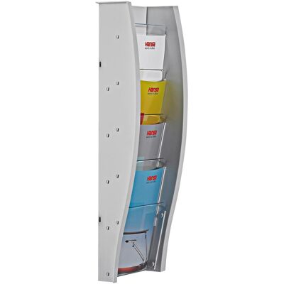 Styro, Prospektständer, Styrodisplay Wandprospekhalter, 5 Fächer (A5) Styro, Prospektständer, Styrodisplay Wandprospekhalter, 5 Fächer (A5)
