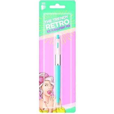 Ico, Schreibstifte, Retro 70'C Druckkugelschreiber, Pastell, Blister, Schreibfarbe: blau, farbig sortiert (1x) Ico, Schreibstifte, Retro 70'C Druckkugelschreiber, Pastell, Blister, Schreibfarbe: blau, farbig sortiert (1x)
