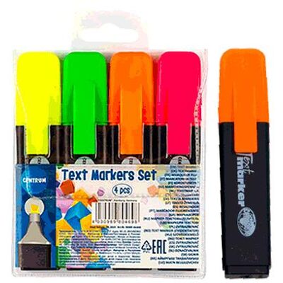 Centrum Marker, Overstregningspen 1-5mm. 4ass. farver (4x) Centrum Marker, Overstregningspen 1-5mm. 4ass. farver (4x)