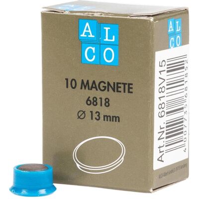 Alco, Magnet, Magnet 13 x 7 mm (Ø x H) 13mm 0,1kg dunkelblau 10 St./Pack. (10x) Alco, Magnet, Magnet 13 x 7 mm (Ø x H) 13mm 0,1kg dunkelblau 10 St./Pack. (10x)