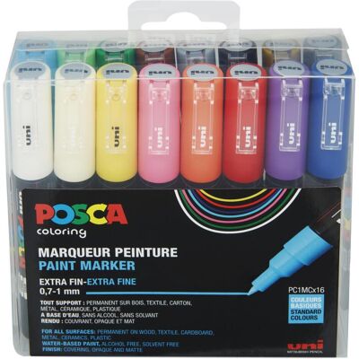 Posca, Marker, Marker PC-1MC, 16er Set (16x) Posca, Marker, Marker PC-1MC, 16er Set (16x)