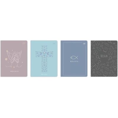 Interdruk, Heft + Block, Notizbuch A5/60K thematisches Raster Religion (10 Stück) (A5, Kariert, Weicher Einband) Interdruk, Heft + Block, Notizbuch A5/60K thematisches Raster Religion (10 Stück) (A5, Kariert, Weicher Einband)