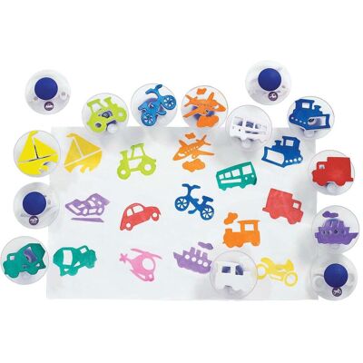 Colorations, Stempel, – Easy Grip Verkehrsstempel, 14 Stück. Colorations, Stempel, – Easy Grip Verkehrsstempel, 14 Stück.