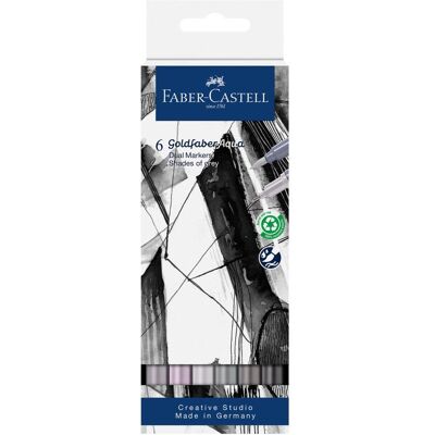 Faber-Castell, Marker, GOFA AQUA DUAL MARKER - Farbstoffmarker (6x) Faber-Castell, Marker, GOFA AQUA DUAL MARKER - Farbstoffmarker (6x)