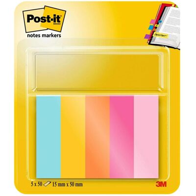 Post-it, Haftnotiz, Papiermarker (50 x 15 mm) Post-it, Haftnotiz, Papiermarker (50 x 15 mm)