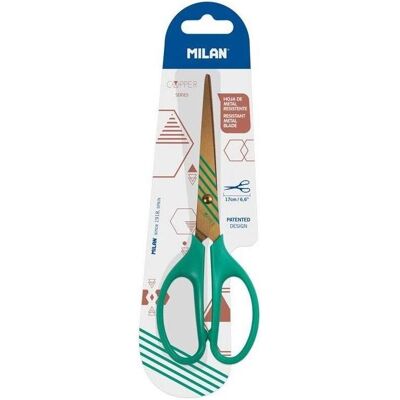 Milan, Schere, Kupferschere 17cm grün (17 cm) Milan, Schere, Kupferschere 17cm grün (17 cm)