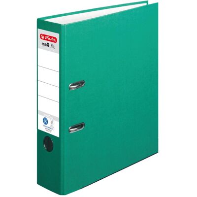 Herlitz, Ordner, Ordner maX.file nature plus, Rückenbr.: 80 mm, grün DIN A4, Spezialpapierbezug, Kantenschutz, aufgek (A4, 1 Stk.) Herlitz, Ordner, Ordner maX.file nature plus, Rückenbr.: 80 mm, grün DIN A4, Spezialpapierbezug, Kantenschutz, aufgek (A4, 1 Stk.)