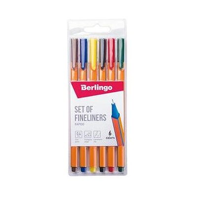 Berlingo, Schreibstifte, Set Fineliner Rapido, color, 6stk, 0.4mm (6x) Berlingo, Schreibstifte, Set Fineliner Rapido, color, 6stk, 0.4mm (6x)