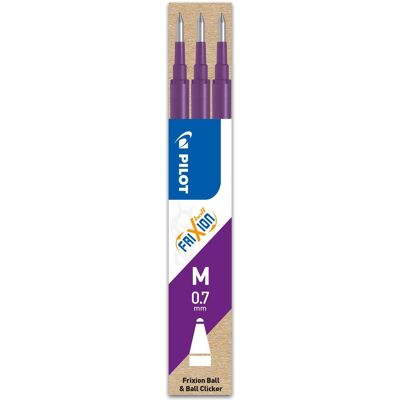 Pilot, Ersatzpatronen + Tintenfass, FriXion Refill Set à 3 (Violett, 0.35 mm, 3 Stk.) Pilot, Ersatzpatronen + Tintenfass, FriXion Refill Set à 3 (Violett, 0.35 mm, 3 Stk.)