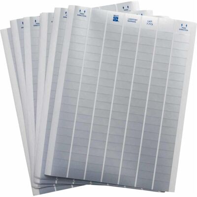 Brady, Etiketten, LAT-7-773-10, metallisierter Polyester, Silber, 25.40 x 12.70 mm, dauerhaft klebend, US-Lett Brady, Etiketten, LAT-7-773-10, metallisierter Polyester, Silber, 25.40 x 12.70 mm, dauerhaft klebend, US-Lett