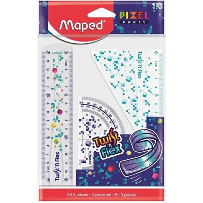 Maped, Lineal, Pixelgeometrie-Werkzeugsatz (15 cm) Maped, Lineal, Pixelgeometrie-Werkzeugsatz (15 cm)