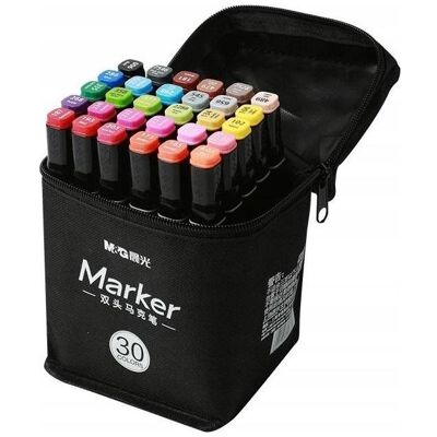M & G, Marker, Doppelseitiger Kunstmarker, 30 M&G-Farben (30x) M & G, Marker, Doppelseitiger Kunstmarker, 30 M&G-Farben (30x)