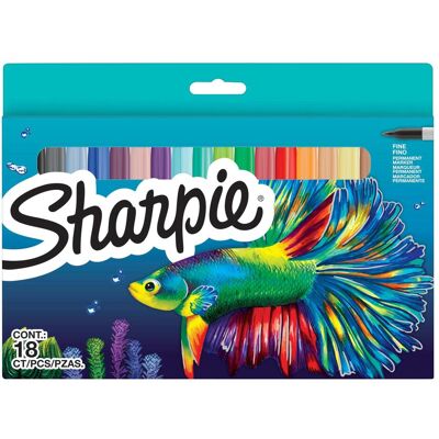 Sharpie, Marker, Fine (18x) Sharpie, Marker, Fine (18x)