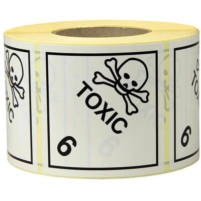 Transpak, Etiketten, Etiketten Masse 100x100mm Papier weiss Aufdruck Toxic Transpak, Etiketten, Etiketten Masse 100x100mm Papier weiss Aufdruck Toxic