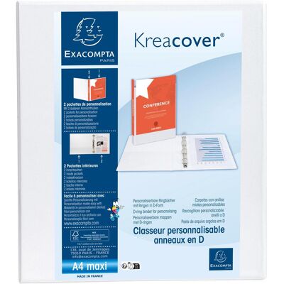 Exacompta, Ordner, KREACOVER - Ringbücher A4 Maxi (A4, 70 mm, 1 Stk.) Exacompta, Ordner, KREACOVER - Ringbücher A4 Maxi (A4, 70 mm, 1 Stk.)