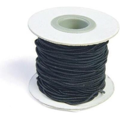 Toymax, Gummiband, Elastiksnor 1,2mm x 25m sort Toymax, Gummiband, Elastiksnor 1,2mm x 25m sort