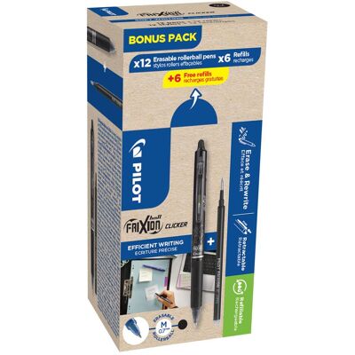 Pilot, Schreibstifte, FriXion Clicker 0.7 Bonuspack 12 Stifte + 12 Refills (12x) Pilot, Schreibstifte, FriXion Clicker 0.7 Bonuspack 12 Stifte + 12 Refills (12x)
