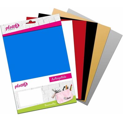 PlottiX, Schneideplotter Zubehör, PremiumFlex 20cm x 30cm Bundle 1 (6 Folien) PlottiX, Schneideplotter Zubehör, PremiumFlex 20cm x 30cm Bundle 1 (6 Folien)
