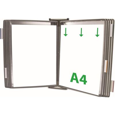 Tarifold, Informationsschild, Wand-Sichttafelsystem 414100 DIN A4 grau mit 10 St. Sichttafeln Tarifold, Informationsschild, Wand-Sichttafelsystem 414100 DIN A4 grau mit 10 St. Sichttafeln