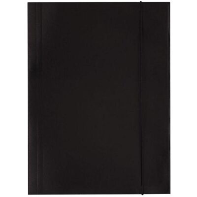 D.Rect, Mappe, A4-Kartonmappe mit Gummiband, schwarz, 300g (A4) D.Rect, Mappe, A4-Kartonmappe mit Gummiband, schwarz, 300g (A4)