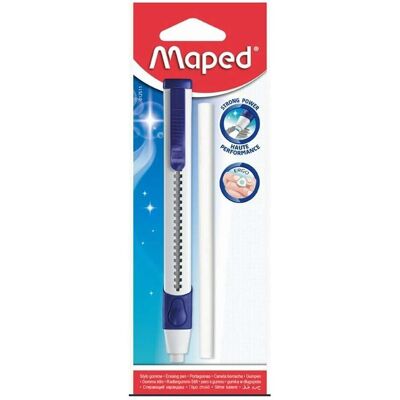 Maped, Korrekturmittel, Radierstift Gom-Pen mit zusätzlichem Ersatzradierstrang auf Blisterkarte Maped, Korrekturmittel, Radierstift Gom-Pen mit zusätzlichem Ersatzradierstrang auf Blisterkarte