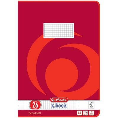 Herlitz, Heft + Block, Schulheft x.book Lineatur 26 kariert DIN A4 Aussenrand, 32 Blatt (A4, Kariert, Kein Einband) Herlitz, Heft + Block, Schulheft x.book Lineatur 26 kariert DIN A4 Aussenrand, 32 Blatt (A4, Kariert, Kein Einband)
