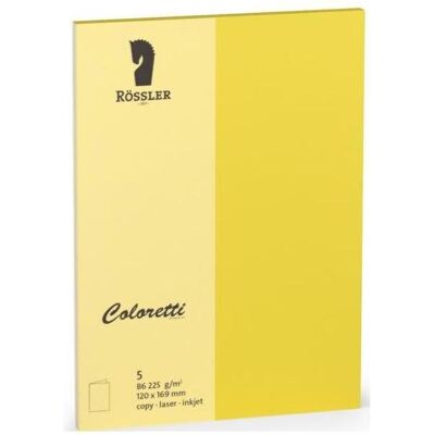 Magni, Grusskarte + Briefpapier, Karten Coloretti DL B6Hd 5er goldgelb (5 Stk.) Magni, Grusskarte + Briefpapier, Karten Coloretti DL B6Hd 5er goldgelb (5 Stk.)