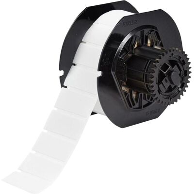 Brady, Etikettenrolle, B33-135-427AW, selbstlaminierendes Vinyl, Weiss, matt, 38.10 x 19.05 mm, permanent (1500 E.) (38.10 mm) Brady, Etikettenrolle, B33-135-427AW, selbstlaminierendes Vinyl, Weiss, matt, 38.10 x 19.05 mm, permanent (1500 E.) (38.10 mm)