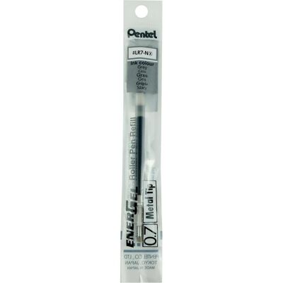 Pentel, Ersatzpatronen + Tintenfass, Patronen EnerGel 0.7mm LR7-NX grau (Grau, 0.70 mm, 1 Stk.) Pentel, Ersatzpatronen + Tintenfass, Patronen EnerGel 0.7mm LR7-NX grau (Grau, 0.70 mm, 1 Stk.)