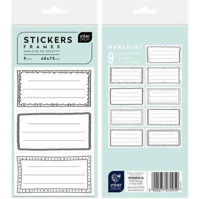 Interdruk, Sticker, Aufkleber für Notizbuchrahmen, 9 Aufkleber (9 Sticker) Interdruk, Sticker, Aufkleber für Notizbuchrahmen, 9 Aufkleber (9 Sticker)