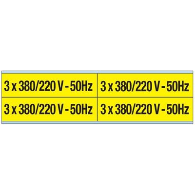Brady, Etiketten, Kennzeichnungen für Leitungen und Stromspannung, 380 V, 220 V, 50 Hz Brady, Etiketten, Kennzeichnungen für Leitungen und Stromspannung, 380 V, 220 V, 50 Hz