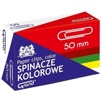 GrandHall, Büroklammer, Clips Farbe 50mm 50 Stück GRAND (50x) GrandHall, Büroklammer, Clips Farbe 50mm 50 Stück GRAND (50x)