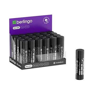 Berlingo, Klebestift, klej w sztyfcie Double black, czarna, 24szt Berlingo, Klebestift, klej w sztyfcie Double black, czarna, 24szt