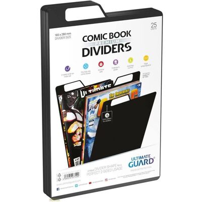 Ultimate Guard, Ordner Zubehör, UGD020022 - Comic Book Dividers, schwarz Ultimate Guard, Ordner Zubehör, UGD020022 - Comic Book Dividers, schwarz
