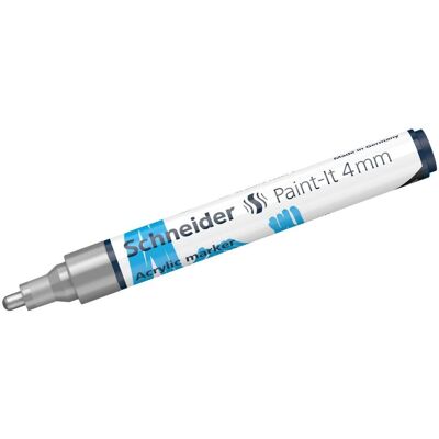 Schneider, Marker, Acrylmarker Paint-It 320 4mm silber (1x) Schneider, Marker, Acrylmarker Paint-It 320 4mm silber (1x)