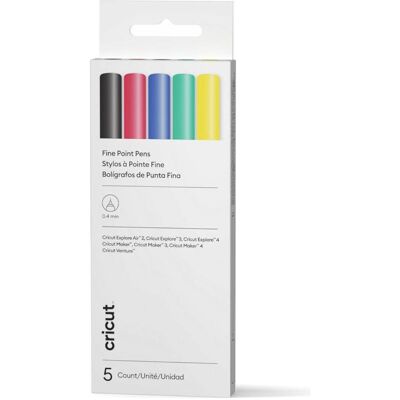 Cricut, Schneideplotter Zubehör, Explore/Maker Fine Point Pen Set 5-pack Classics (P) Cricut, Schneideplotter Zubehör, Explore/Maker Fine Point Pen Set 5-pack Classics (P)