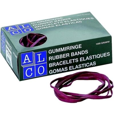 Alco, Gummiband, Gummibänder, rot, diverse Grössen, wahlweise 50 g oder 1000 g (1 Stk.) Alco, Gummiband, Gummibänder, rot, diverse Grössen, wahlweise 50 g oder 1000 g (1 Stk.)