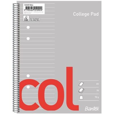 Bantex, Heft + Block, Col Kollegieblok, Linjeret, Svensk Hulning (Liniert) Bantex, Heft + Block, Col Kollegieblok, Linjeret, Svensk Hulning (Liniert)