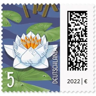 Deutsche Post, Etiketten, 200 0,05 € Briefmarken "Seebriefrose" nassklebend Deutsche Post, Etiketten, 200 0,05 € Briefmarken "Seebriefrose" nassklebend